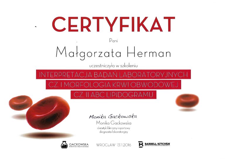certyfikat MGackowska 13112016